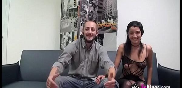  A new couple. Prude petite princess becomes is a slut with her boyfriend!